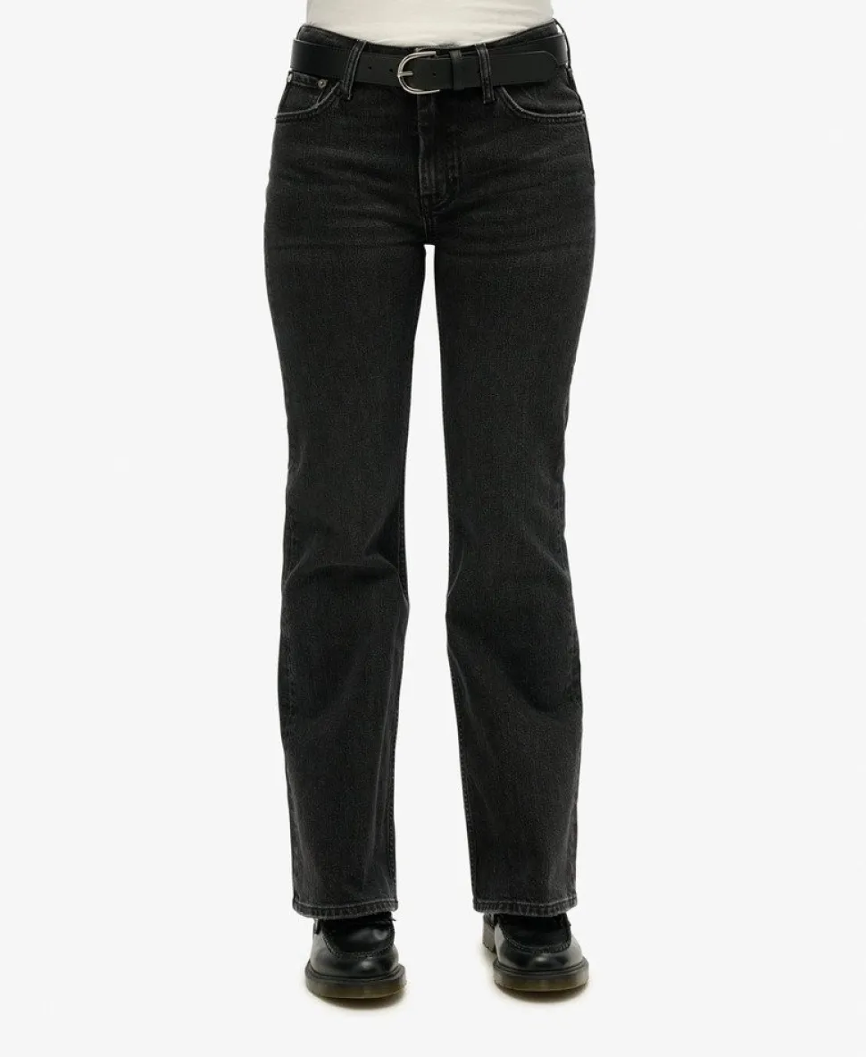 Vintage Mid Rise Slim Flare Jeans