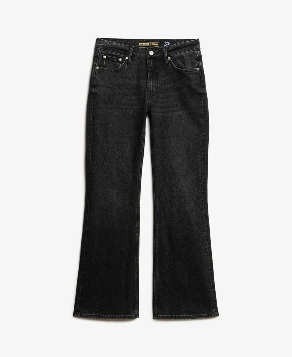 Vintage Mid Rise Slim Flare Jeans