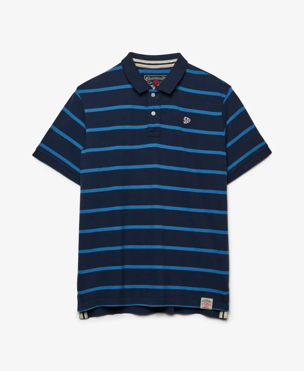 Vintage Stripe Jersey Polo Shirt