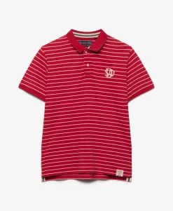 Vintage Stripe Jersey Polo Shirt