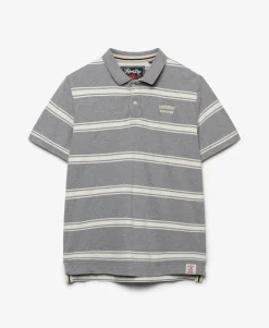 Vintage Stripe Jersey Polo Shirt