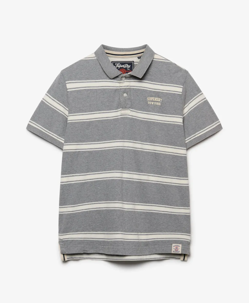 Vintage Stripe Jersey Polo Shirt