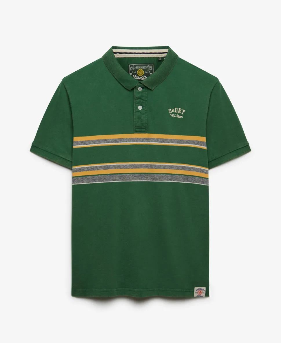 Vintage Stripe Jersey Polo Shirt