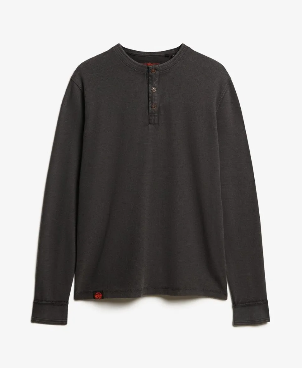 Vintage Textured Henley Top