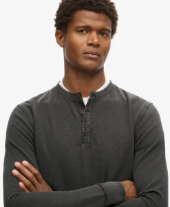 Vintage Textured Henley Top