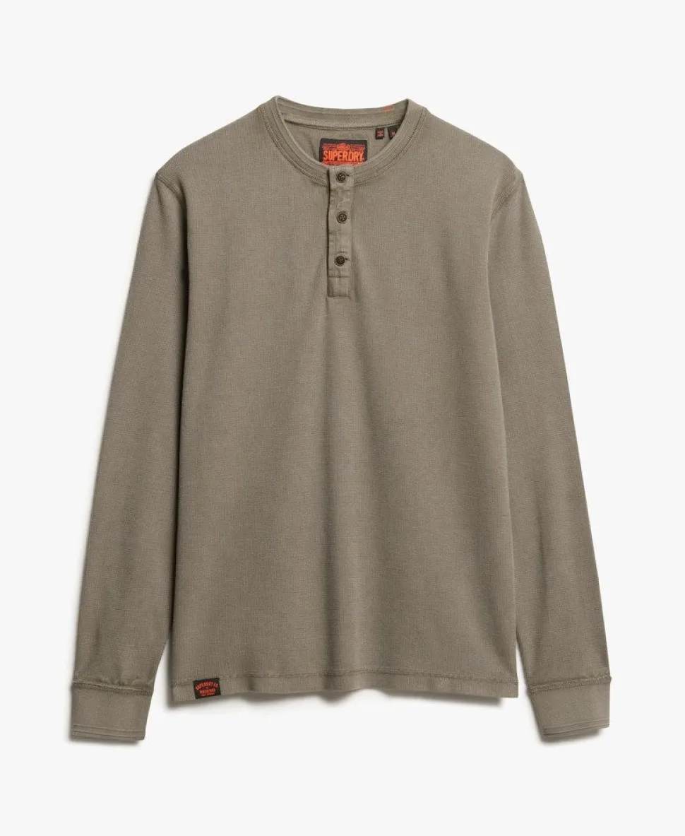 Vintage Textured Henley Top
