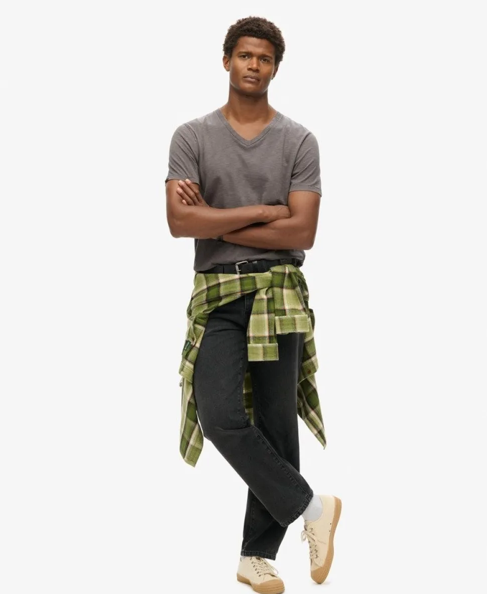 V-Neck Slub Short Sleeve T-Shirt