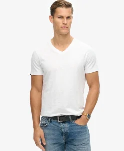 V-Neck Slub Short Sleeve T-Shirt