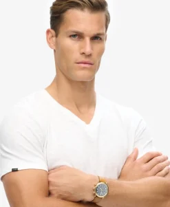 V-Neck Slub Short Sleeve T-Shirt
