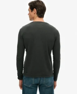 Waffle Long Sleeve Half Button Top