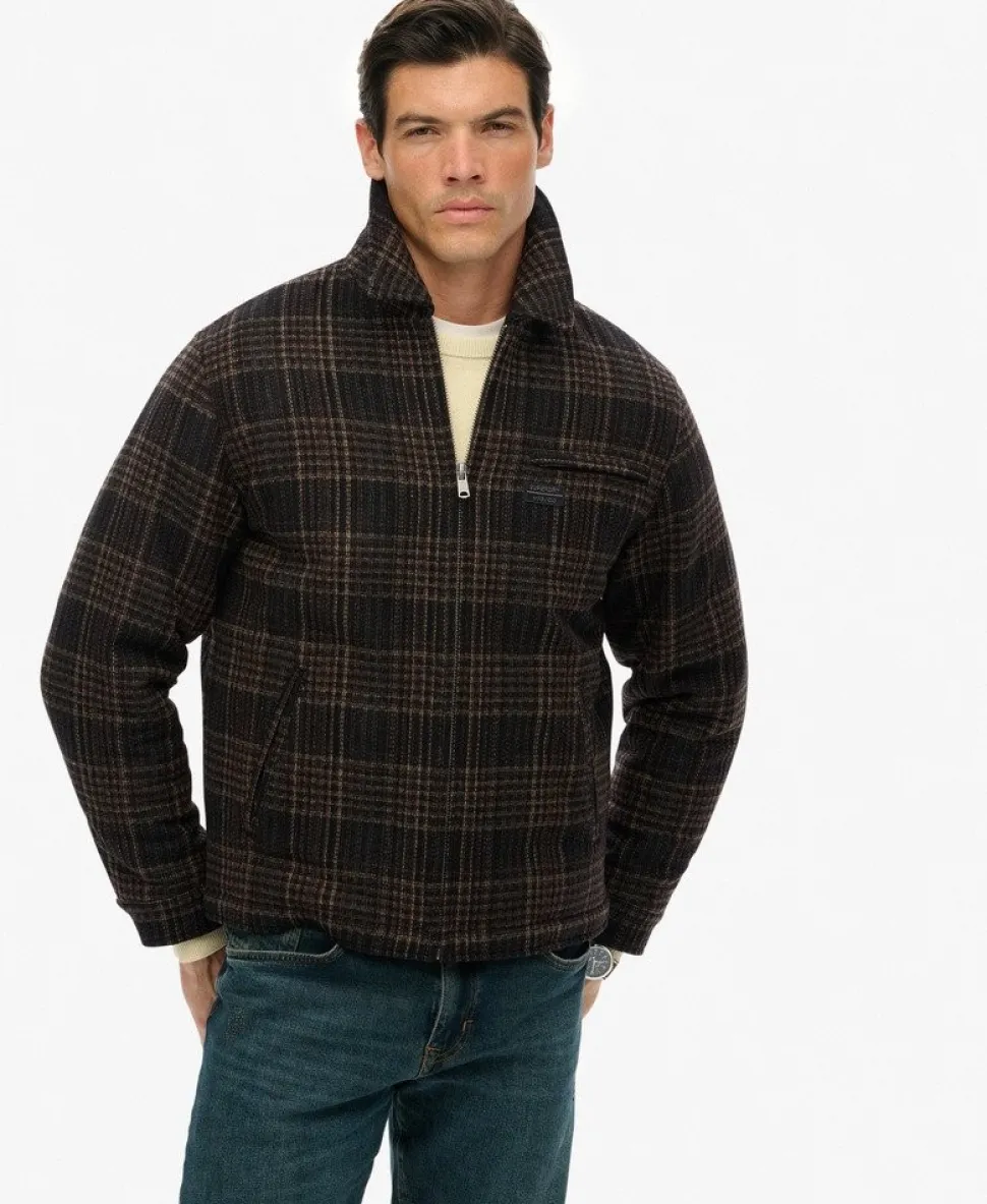 Wool Blend Check Ranch Jacket