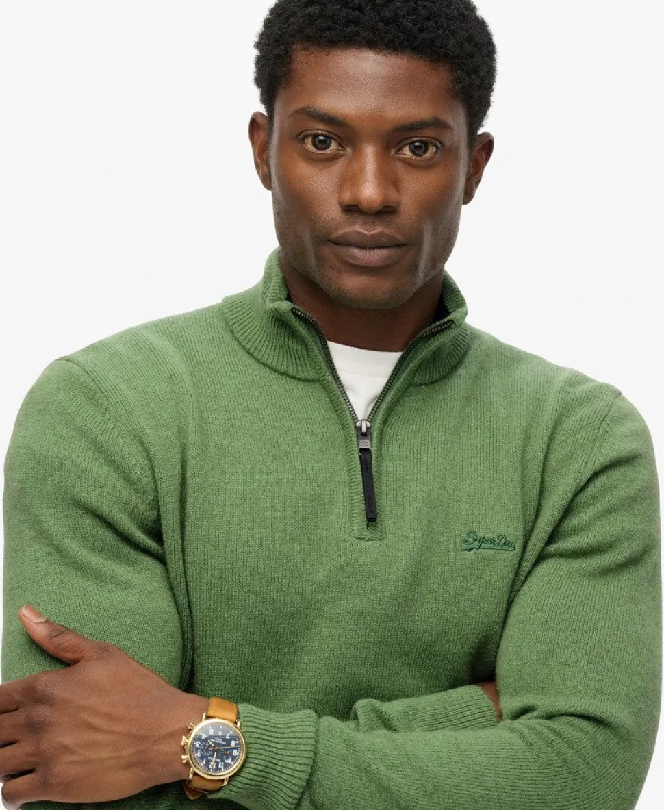 Wool Blend Half Zip Jumper