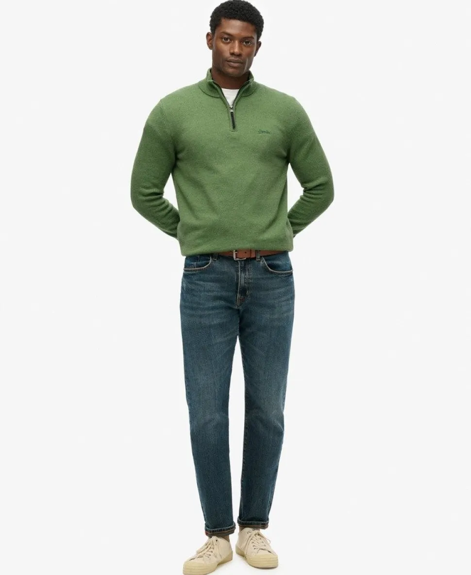 Wool Blend Half Zip Jumper