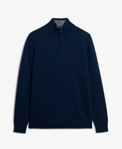 Wool Blend Half Zip Jumper