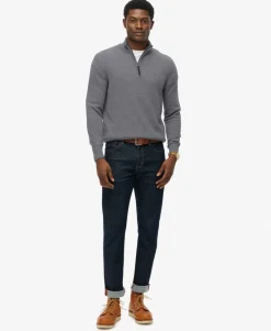 Wool Blend Half Zip Jumper