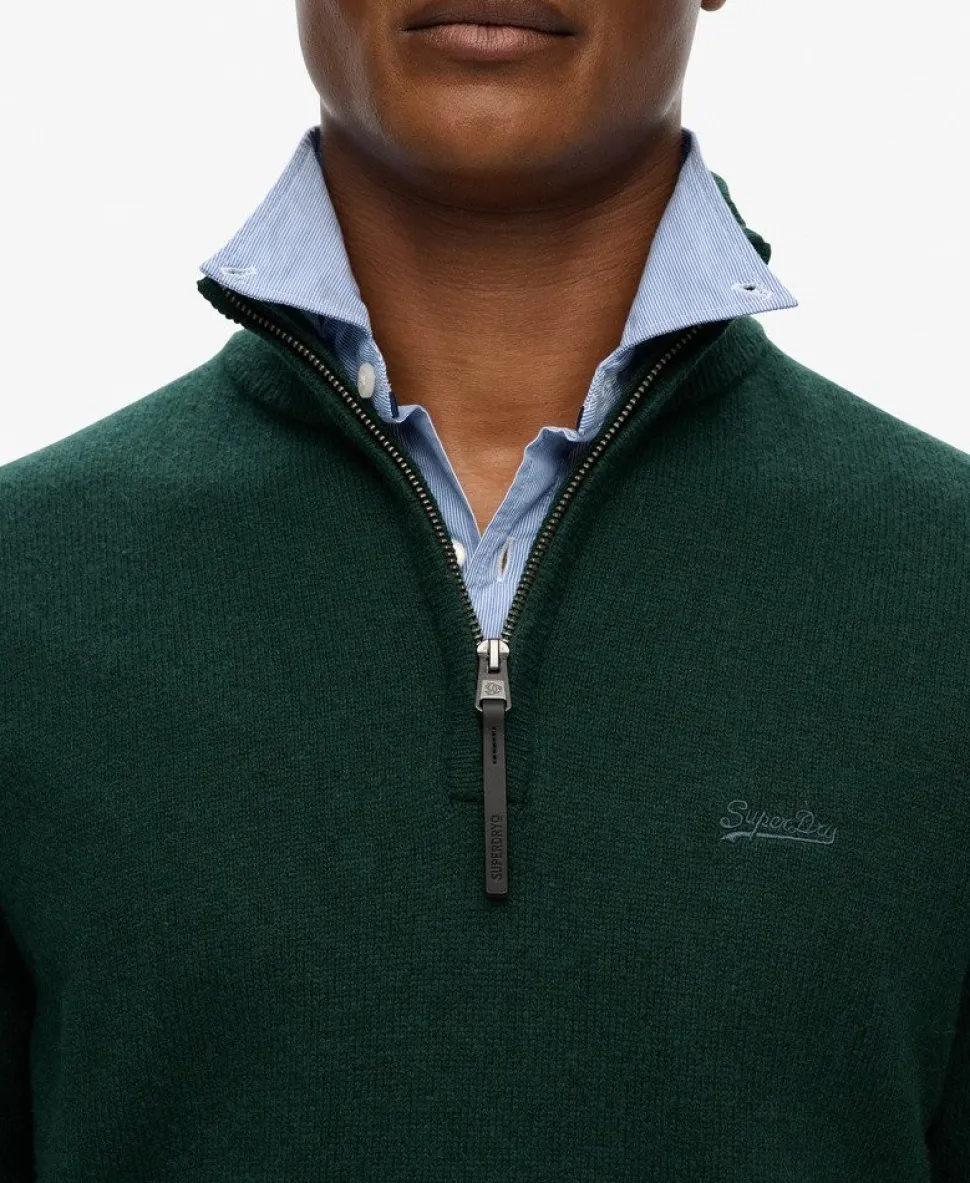 Wool Blend Half Zip Jumper