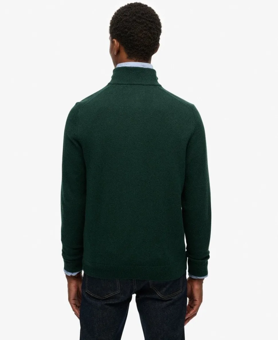 Wool Blend Half Zip Jumper