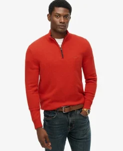 Wool Blend Half Zip Jumper