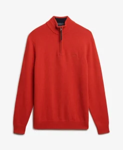 Wool Blend Half Zip Jumper