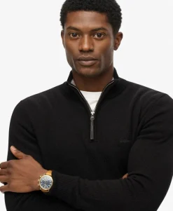 Wool Blend Half Zip Jumper