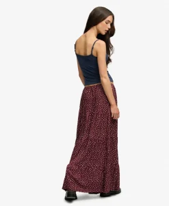 Woven Tiered Maxi Skirt