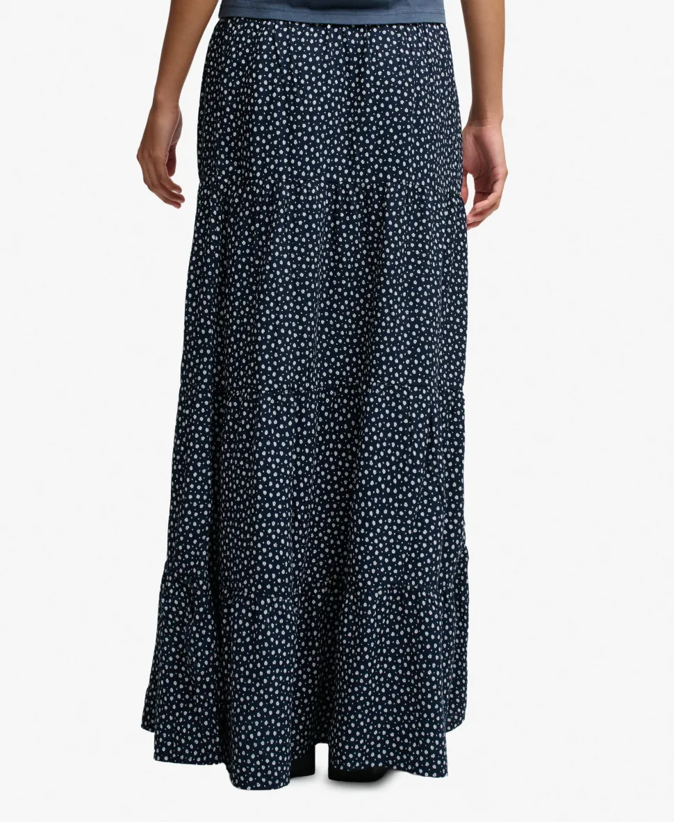 Woven Tiered Maxi Skirt