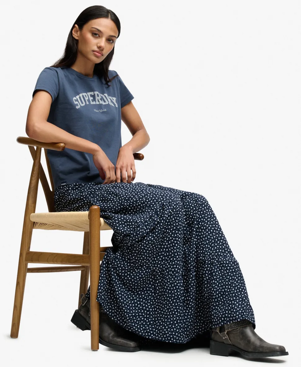 Woven Tiered Maxi Skirt